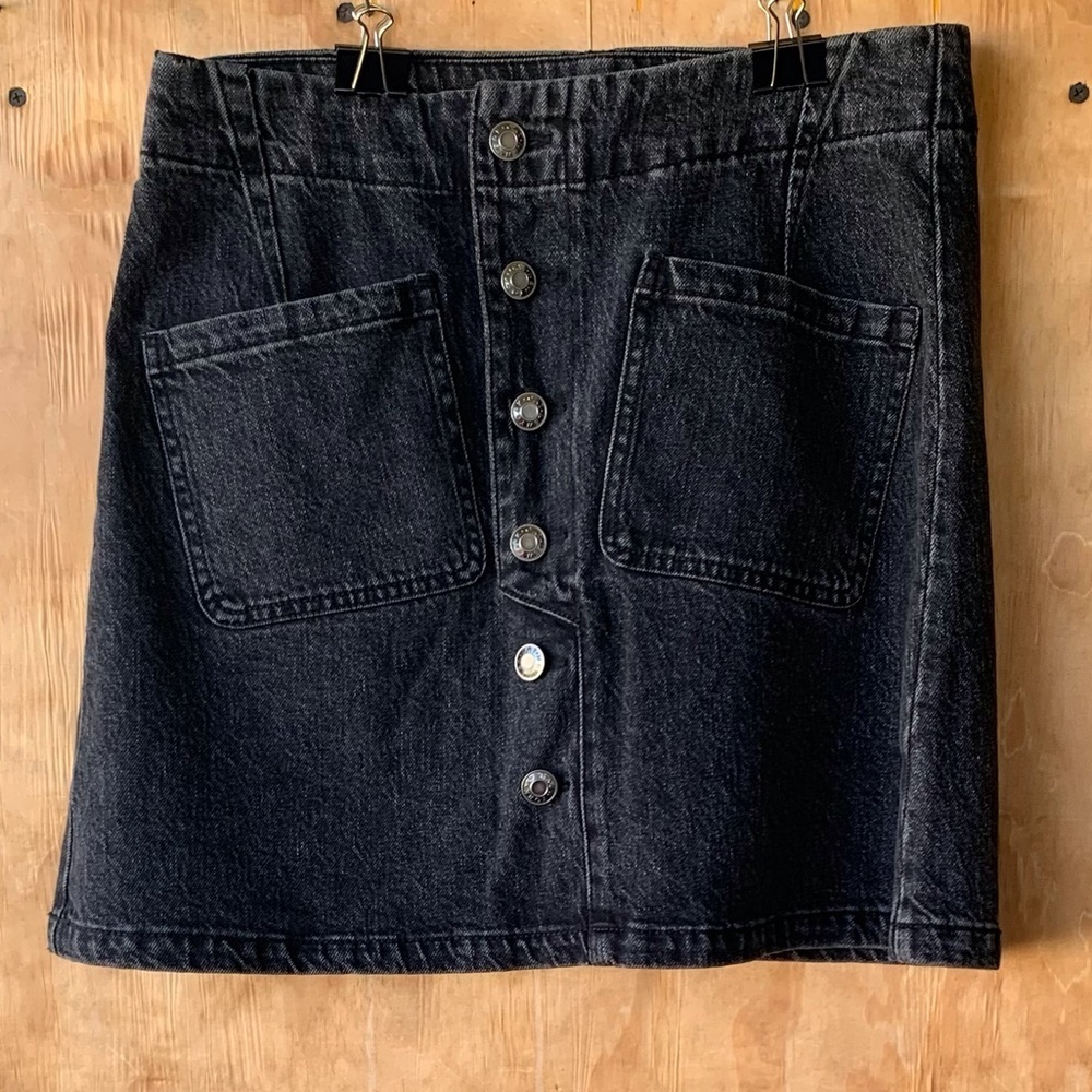 OAT New York Black Denim Mini Skirt